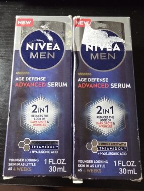 (2) Nivea MEN Age Defense Advanced Serum 2 in 1 Dark Spot + Wrinkle - 1 oz